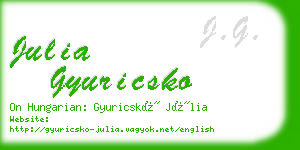 julia gyuricsko business card